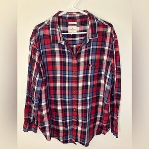 American Eagle Outfitters Red and Blue Checkered Shirt